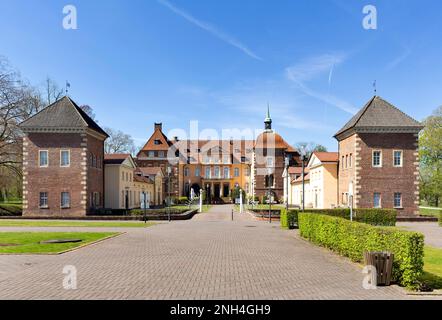 Wasserschloss Velen, today Sporthotel, Velen, Muensterland, North Rhine-Westphalia, Germany Stock Photo