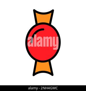 Candy line icon isolated on white background. Black flat thin icon on modern outline style. Linear symbol and editable stroke. Simple and pixel perfec Stock Vector