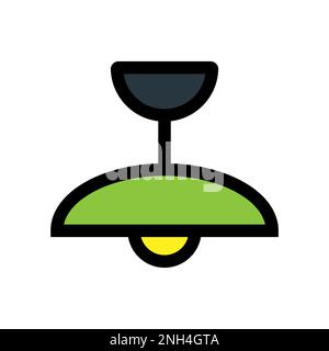 Chandelier icon line isolated on white background. Black flat thin icon on modern outline style. Linear symbol and editable stroke. Simple and pixel p Stock Vector