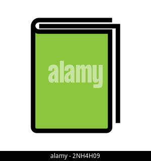 Book icon line isolated on white background. Black flat thin icon on modern outline style. Linear symbol and editable stroke. Simple and pixel perfect Stock Vector