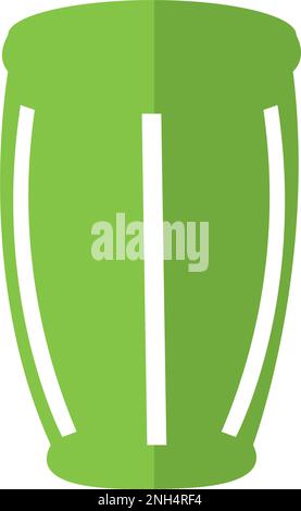 Isolated silhouette of a drum musical instrument icon Vector Stock Vector
