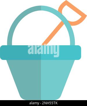 Isolated colored sand bucket toy icon Vector Stock Vector