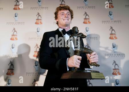 TCU Quarterback Max Duggan Smiles For Photos With The Davey O'Brien ...