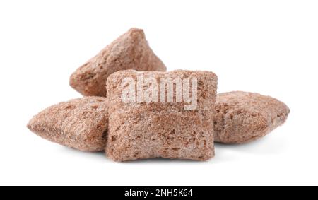 Sweet crispy corn pads isolated on white Stock Photo