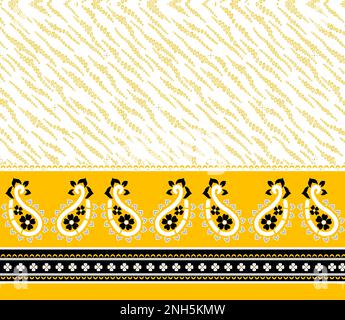 Embroidery ethnic Neckline Mughal arts flowers borders and bunch textile designs artwork pattern with watercolor, trending, Stock Photo