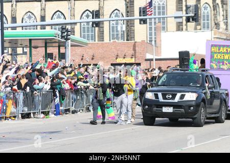 Bud Light Mardi Gras Parade 2024 held on the streets of SoulardSt