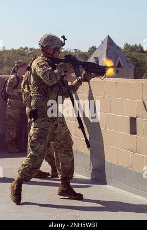 Miclic Engineer Soldiers from the 334th Brigade Engineer Battalion performed dry-fire ...