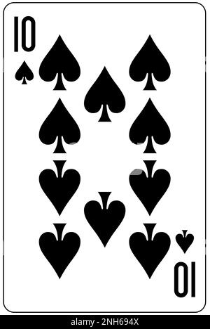 Ten of Spades playing card Stock Photo