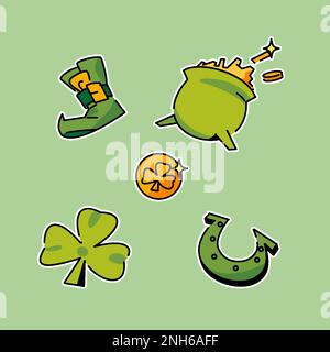 Add a Touch of Irish Charm to Your Celebrations with the Leprechaun, the Beloved National Character of Irish Folklore Stock Vector