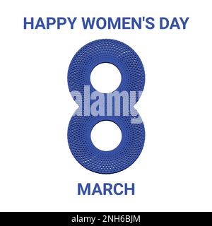 8 march. International Women's Day. Vector illustration. Template for greeting card, banner, poster. Stock Vector