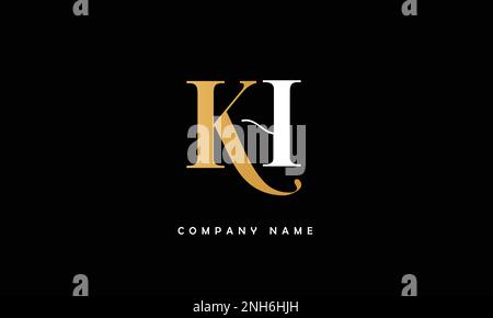 KH, HK Abstract Letters Logo Monogram Stock Vector