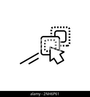 drag and drop tool outline icon Stock Vector