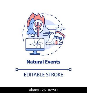 Natural events concept icon Stock Vector