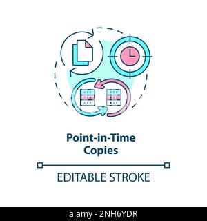 Point-in-time copies concept icon Stock Vector