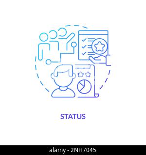 Status blue gradient concept icon Stock Vector