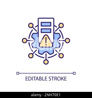 Control of digital data exchange RGB color icon Stock Vector