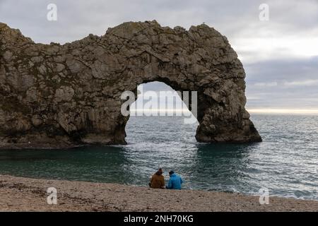 Durdle Door, Jurassic Coast World Heritage Site, West Dorset, England, United Kingdom Stock Photo