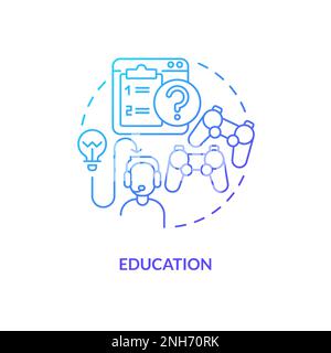 Education blue gradient concept icon Stock Vector