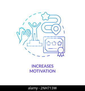 Increase motivation blue gradient concept icon Stock Vector