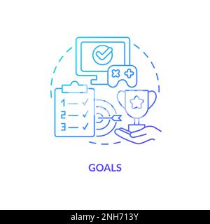 Goals blue gradient concept icon Stock Vector