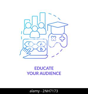Educate your audience blue gradient concept icon Stock Vector