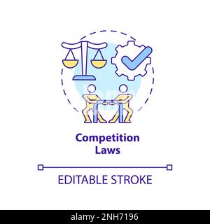 Competition laws concept icon Stock Vector