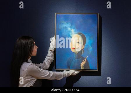 London, UK. 21 February 2023. LIU YE (B. 1964) The Goddess, Estimate,GBP 800,000 . Preview of  20th/21st Century London Evening Sale. The sale takes place on 28 February at Christie's London. Credit: amer ghazzal/Alamy Live News Stock Photo