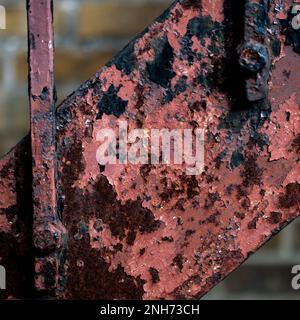 Close Up Image Old Rusting Metal Stairs Showing Texture With No People Stock Photo