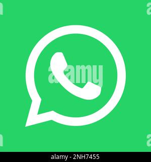 WattsApp instant messaging app icon. Square shape vector illustration. Stock Vector