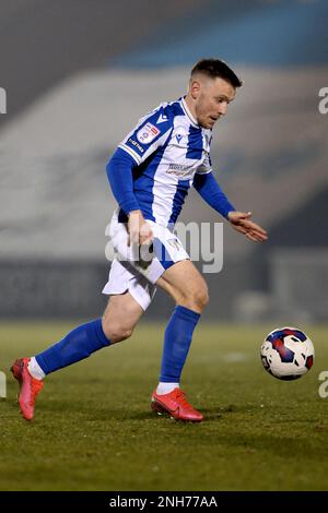 Matt Jay of Colchester United - Colchester United v Walsall, Sky Bet League Two, JobServe Community Stadium, Colchester, UK - 14th February 2022  Editorial Use Only - DataCo restrictions apply Stock Photo