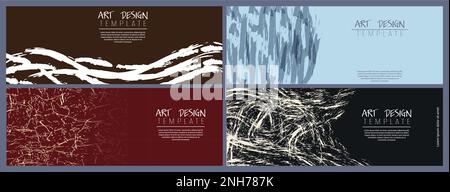Template for modern posters, posters, covers, postcards, business cards. A set of grunge styles for creative ideas and design Stock Vector