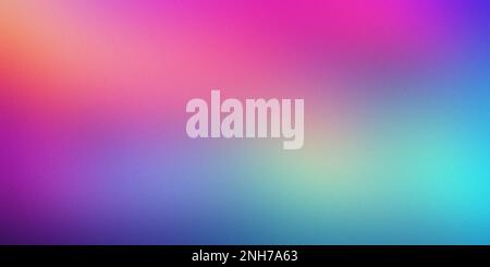 Abstract neon gradient with noise texture. Banner format Stock Photo