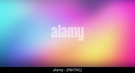 Abstract neon gradient with noise texture. Banner format Stock Photo