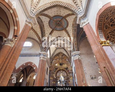 Archs and architecture of San Francesco d'Assisi grande important church in neoclassical style , Lombardy, Italy. Stock Photo