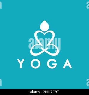simple yoga logo icon vector design template Stock Vector