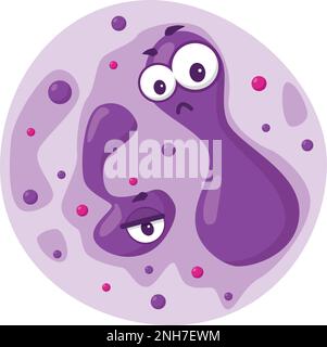 Vector illustration of an Anaplasma bacteria in cartoon style isolated on white background Stock Vector