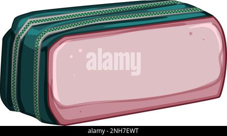 equipment pencil case cartoon vector illustration sign color Stock Vector