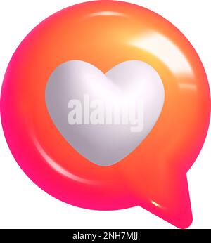 Smartphone valentine vector app user interface notification digital button heart love speech bubble. Like red internet quick tips mobile dating Stock Vector