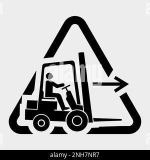 Forklift Point Right Symbol Sign Isolate On White Background,Vector Illustration EPS.10 Stock Vector