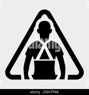 Wear Back Support Symbol Sign Isolate On White Background,Vector Illustration EPS.10 Stock Vector