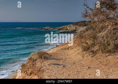 Hawaii beach in the Alikò promontory, Naxos Stock Photo