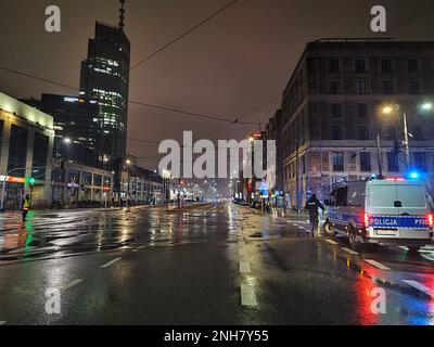 Warsaw, Poland. 20th Feb, 2023. Police and Security personnel deploy in the streets during a visit of US President Joe Biden to Warsaw, Poland, February. 20, 2023. Photo by Polish Police/UPI Credit: UPI/Alamy Live News Stock Photo