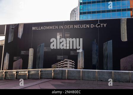 Vienna, Austria - October 17, 2022: Map of the office building and modern skyscrapers in Donau City or Vienna DC, Vienna, Austria Stock Photo