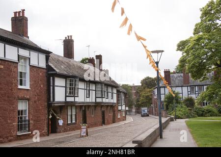 Views of Cathedral Close in Exexter, Devon in the UK Stock Photo