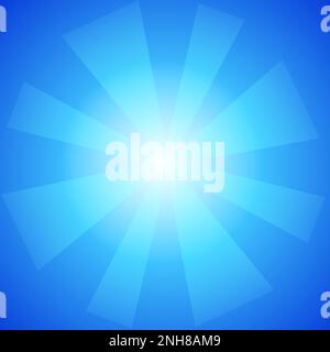 Bright Blue Background texture with Sunburst Rays. Vector illustration in comics, pop art style. Stock Vector