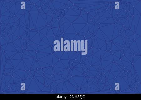 Blue monochrome background. Abstract business triangle texture. Low poly geometric, dark, masculine pattern illustration. Stock Vector