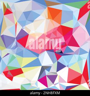 Multicolor geometric triangular low poly, origami style illustration , graphic background. Vector colorful polygonal design for your business. Stock Vector