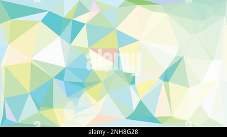 Multicolor green, blue, white and yellow geometric triangular low poly, origami style illustration , graphic background. Vector polygonal design for y Stock Vector