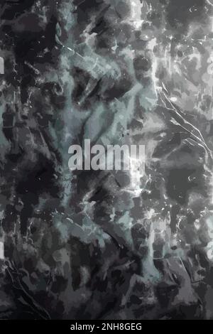 Luxury elegant dark and white background vector illustration with vintage grunge texture and dark gray charcoal color paint, black stone wall, busines Stock Vector