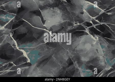 Luxury elegant dark background vector illustration with vintage grunge texture and dark gray charcoal color paint, black and grey stone wall, business Stock Vector